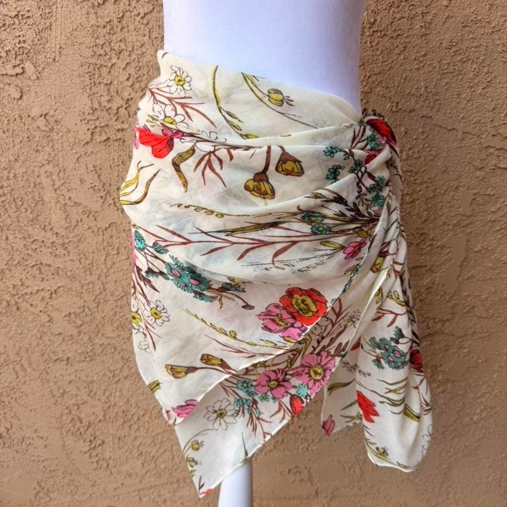 Large Floral wrap scarf